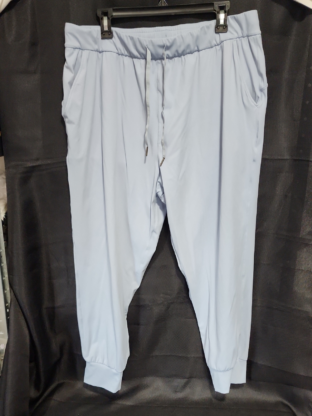 Sage Light Blue Jogger Pants - Casual Drawstring